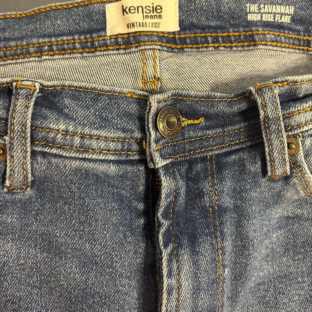 Kensie Dark Blue Flare Jeans - Picture 3 of 3